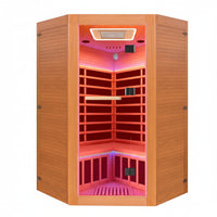 Home Infrared Sauna Designed for Wellness Recovery, 2180W Heating, Hemlock Wood, Bluetooth Speakers, LED Lights