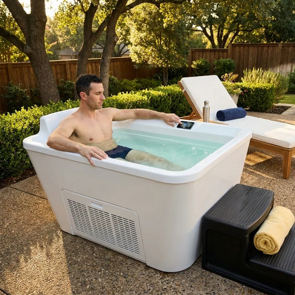Hot Cold Plunge Tub Built for Recovery, 37°F to 102°F Range, Balboa Chiller System, 61 Gallon Capacity