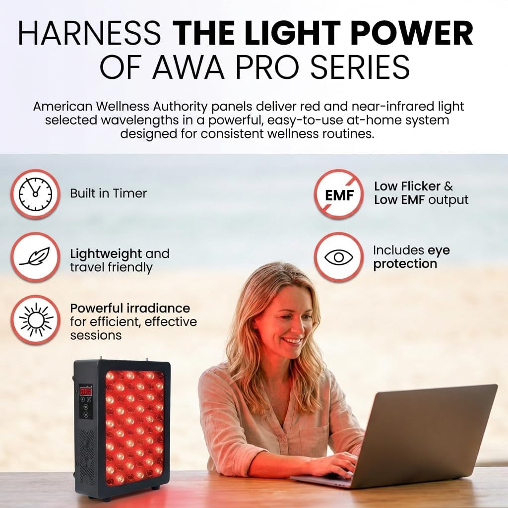 Red Light Therapy for Body, Muscle & Joint Relief, Hanging Panel