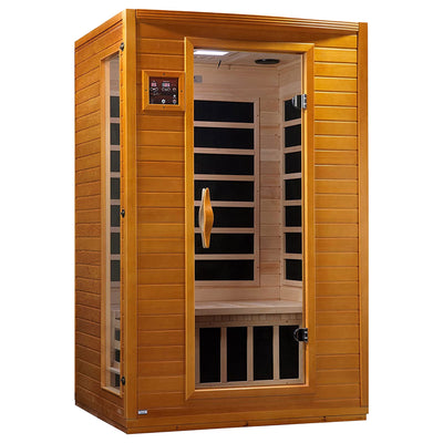 Infrared Sauna Built for Home Wellness, 2-Person Capacity, Canadian Hemlock Wood, Low EMF Carbon Panels