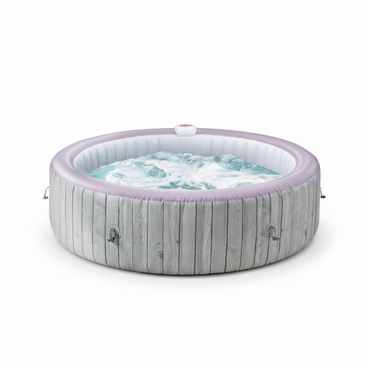 Inflatable Hot Tub Built for Relaxation, 6 Person Capacity, 130 Air Jets, Quick Setup